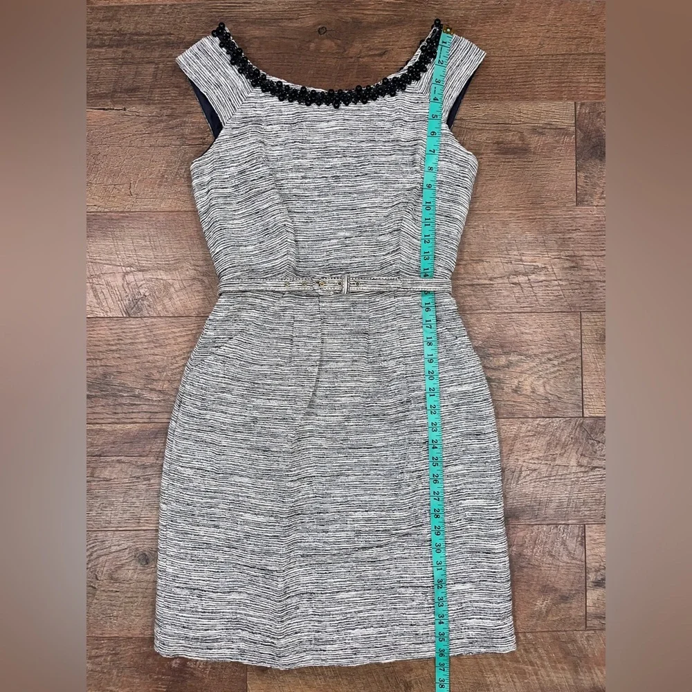 Kate Spade New York Beaded Jacquard Josie Dress with Belt and Pockets